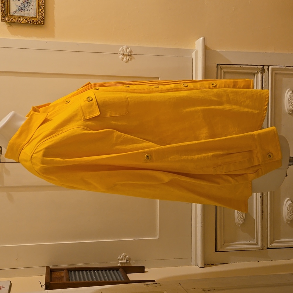 Studuo Works Bright Yellow Button -Down Shirt Sz … - image 3